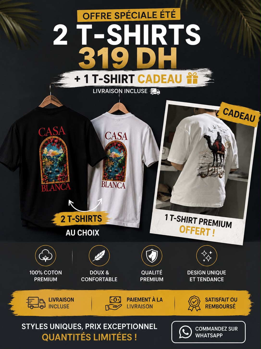 3 T-Shirts Premium 319 DH