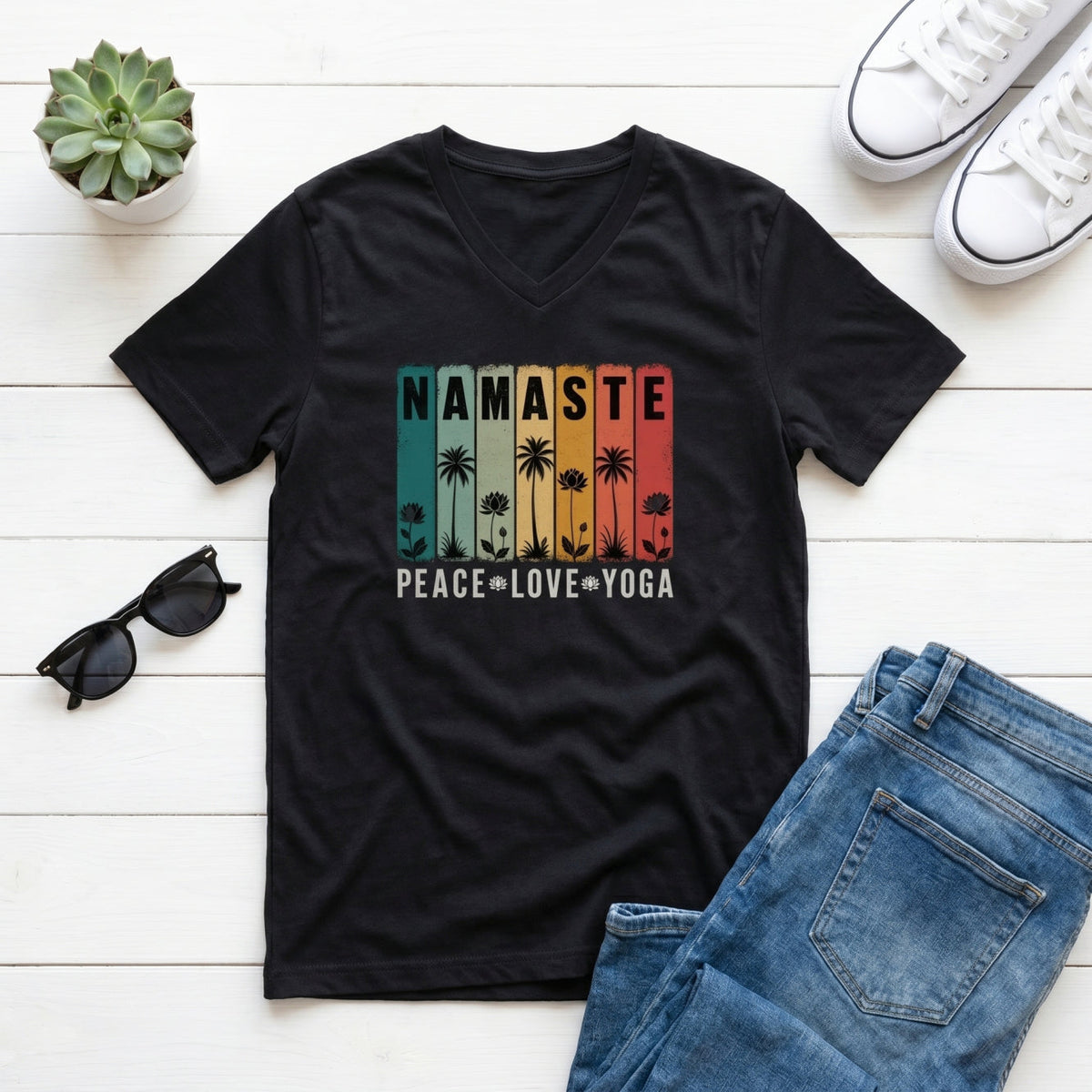 Peace · Love · Yoga (Slim fit)